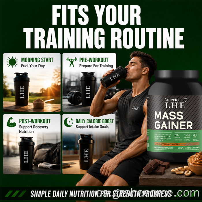 Shecome Mass Gainer Powder Recuperación muscular Soporte de peso